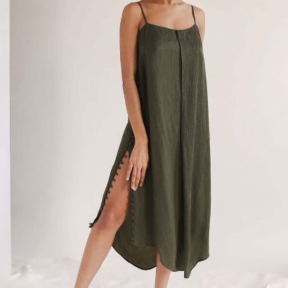 Ajaie Alaie Full Moon Dress in Fern - Picture 1 of 5
